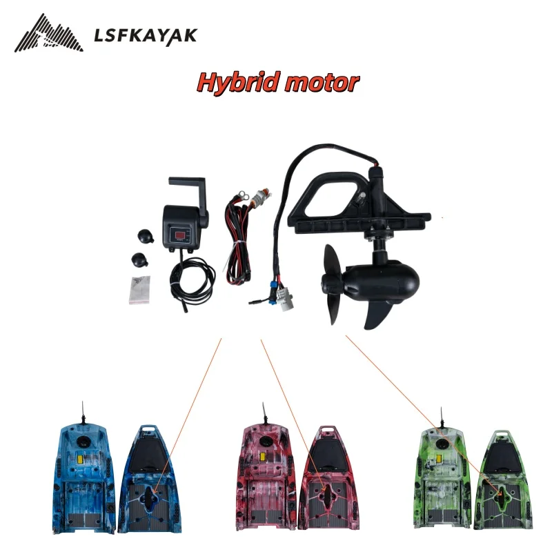 LSF Aluminum Hybrid 55LBS/65LBS 12V/24V Electric Trolling Motor for 1 Person Kayak Diver Use High Speed & Easy Operation