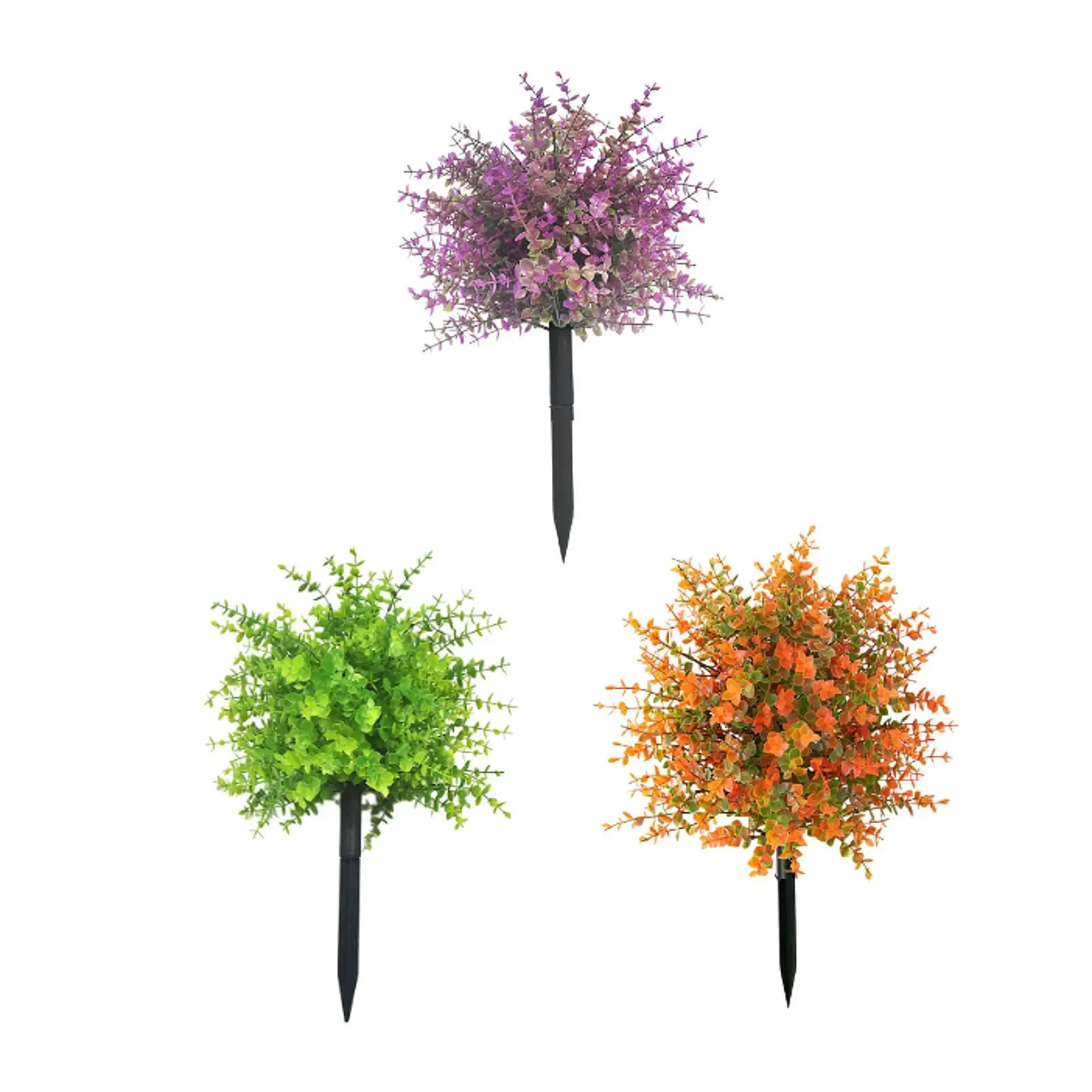 Eucalyptus Leaves Artificial Greenery Stake 58 Cm Faux Flower for Outdoor Space