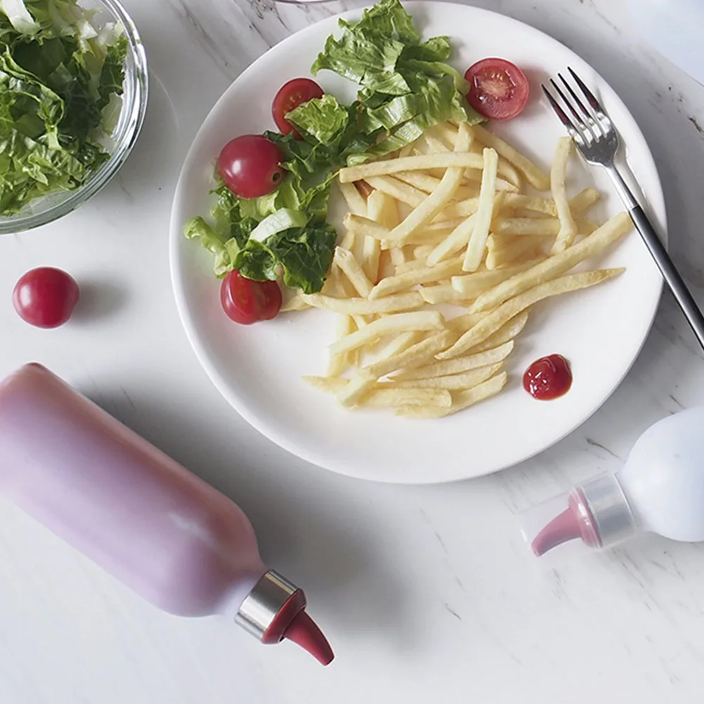 

Squeeze Sauce Bottle 450ML Accessory Portable Ketchup Condiment Household Practical Easy Clean Good Sealing Effect