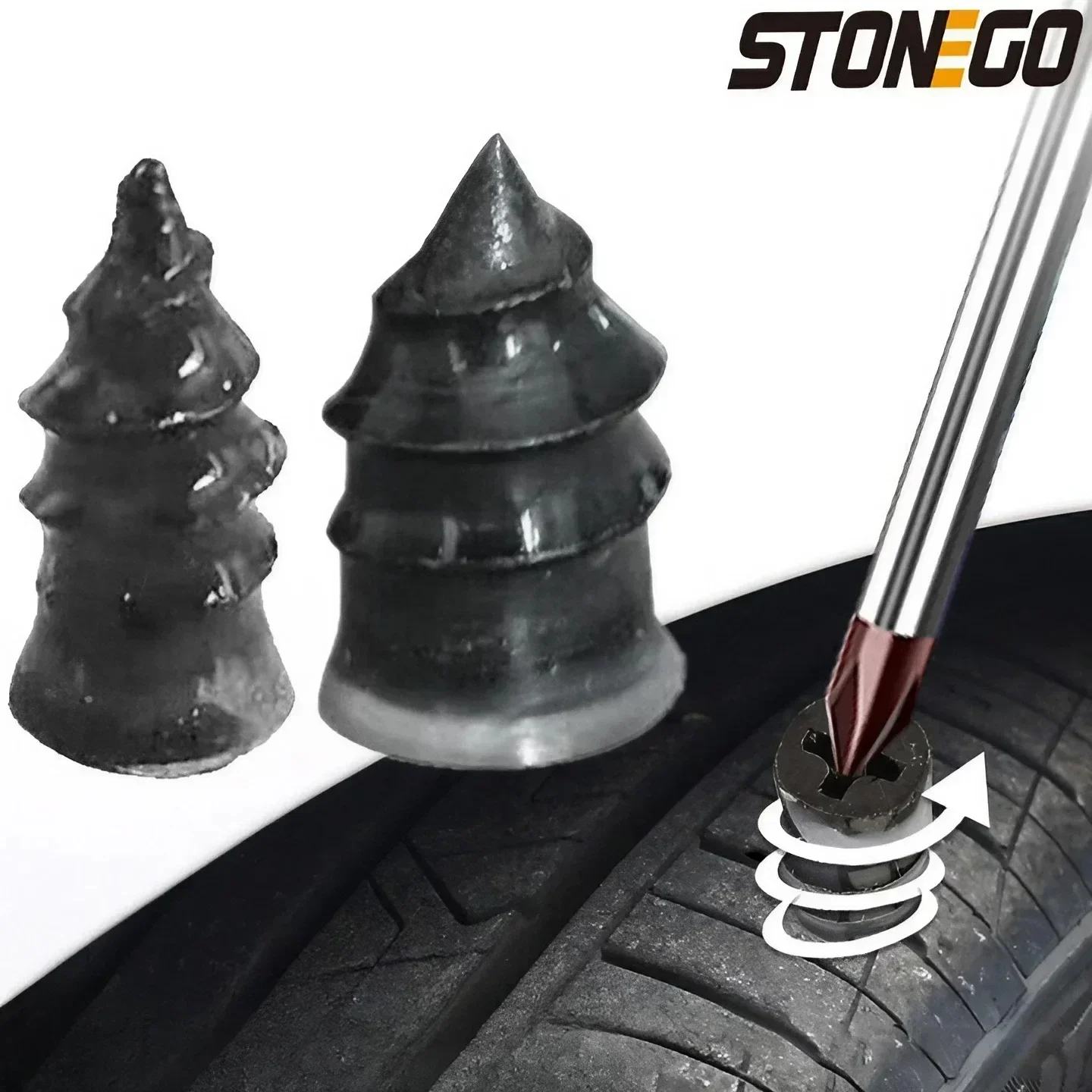 

STONEGO Vacuum Tyre Repair Nail for Motorcycle Car Trucks Scooter Bike Tire Puncture Repair Universal Tubeless Rubber Nails