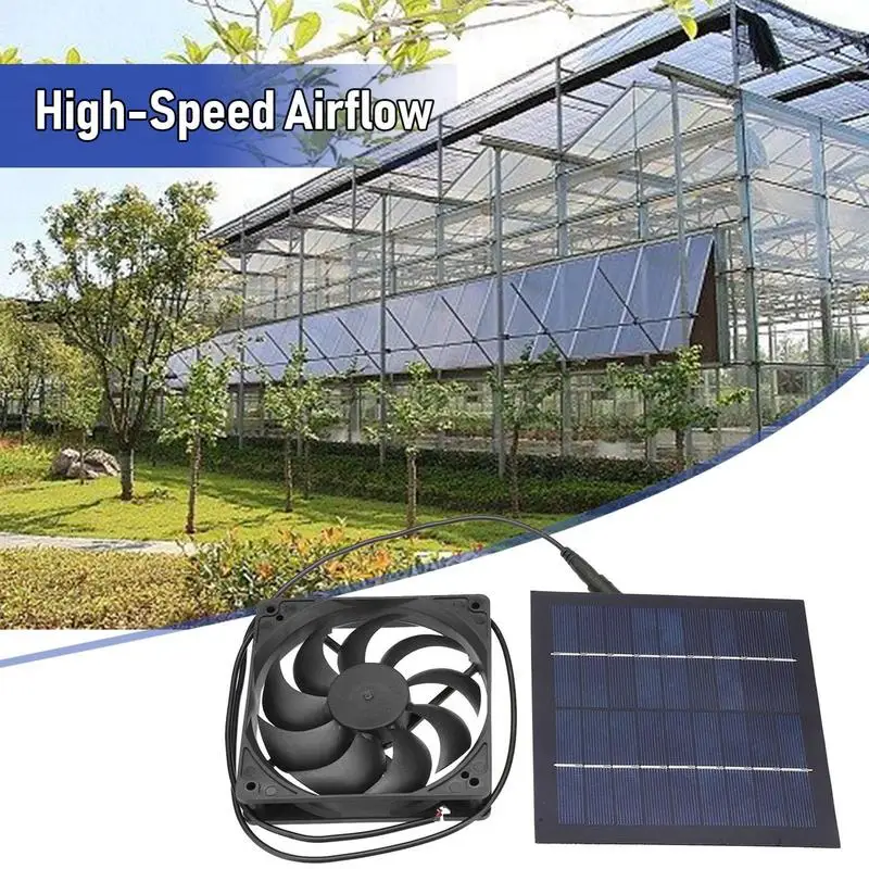 Solar Chicken Coop Fan 10W Solar Vent Fan For Shed Waterproof Silent Solar Powered Panel Fan Dog House Solar Powered Attic Fan