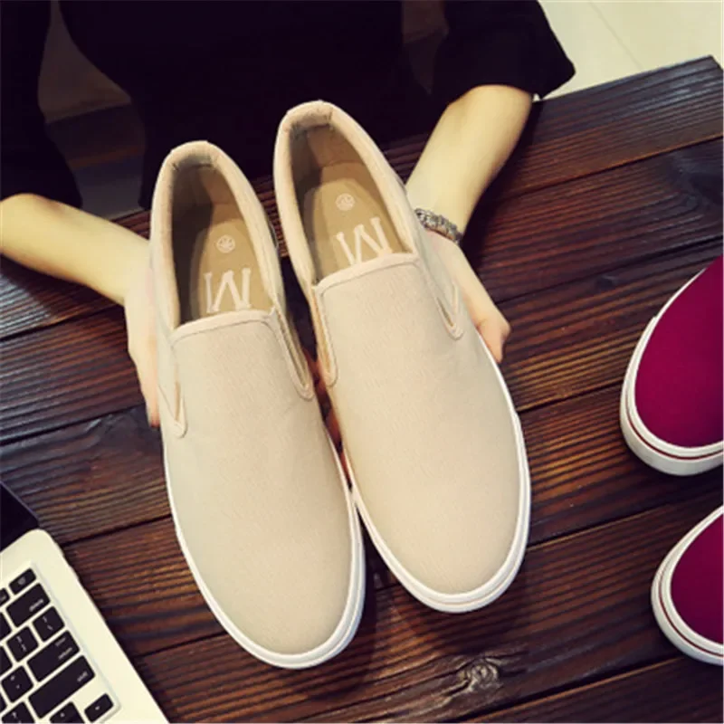 Men and Women Breathable Canvas Casual Shoes Student Loafers Shoes Unisex Fashion Flat Sneaker Orange Yellow Green Footwear