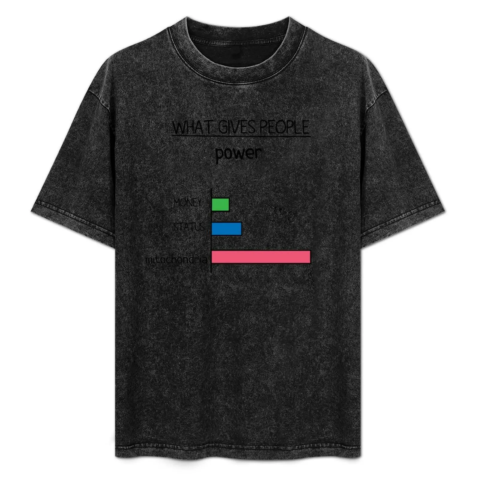 Power of mitochondria science meme gift T-Shirt Casual Pattern Print Tee Shirt