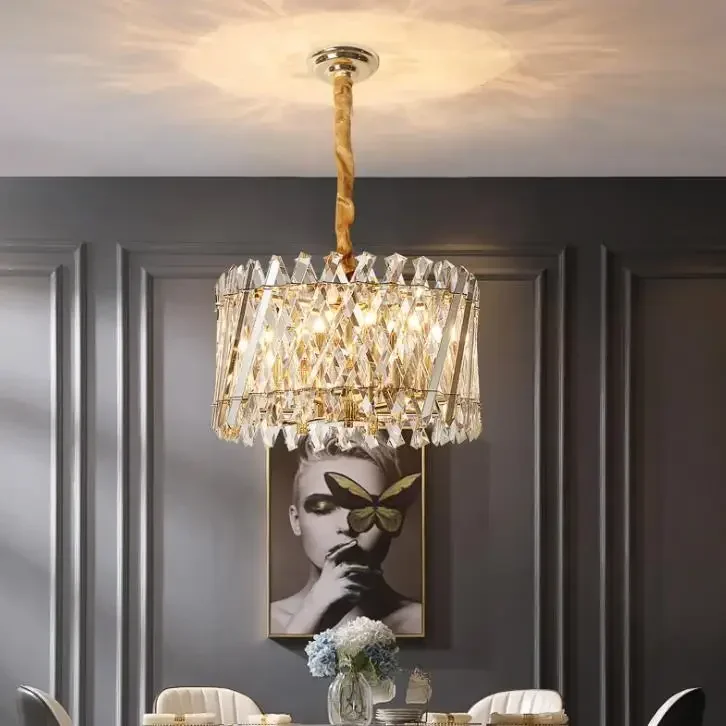 

Crystal Pendant Lamps Modern Industrial Kitchen Dining room Lamp Luxruy Led Pendant Light For Bedroom Loft lampes suspendues