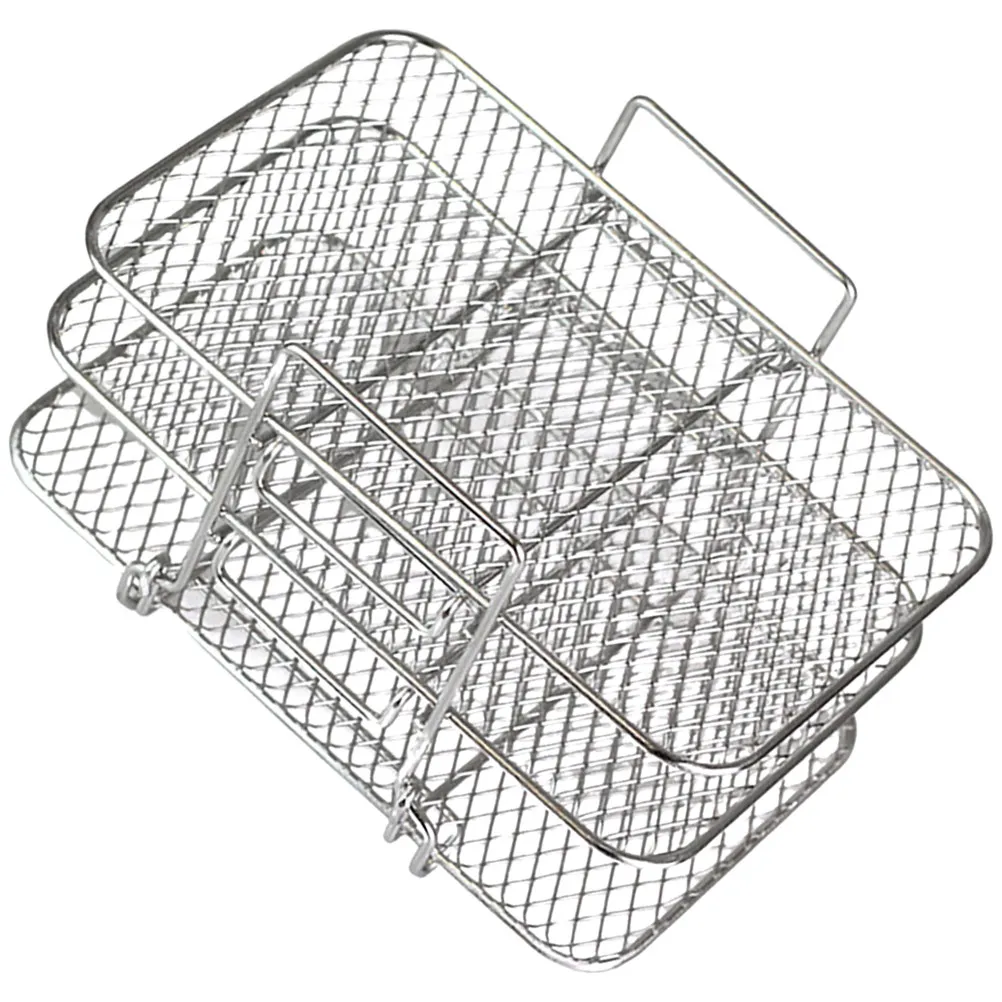 

Air Fryer Steam Grill Rack Stainless Steel Three-Layer Stackable Grill Stand Dehydrator Rack Electric Oven Accessory Kitchen