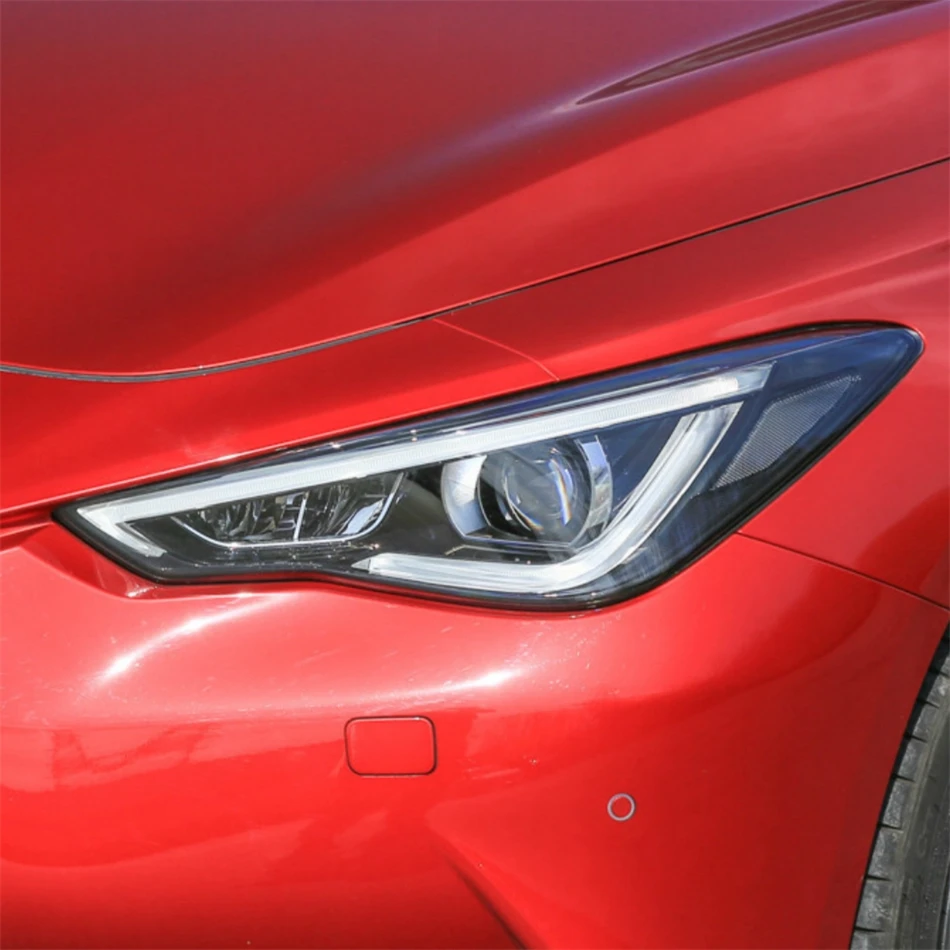 For Infiniti Q60 Q60S 2016 2017 2018 2019 2020 Car Acesssories Polycarbonate High Gloss Fully Transparent Headlights Lamp Cover