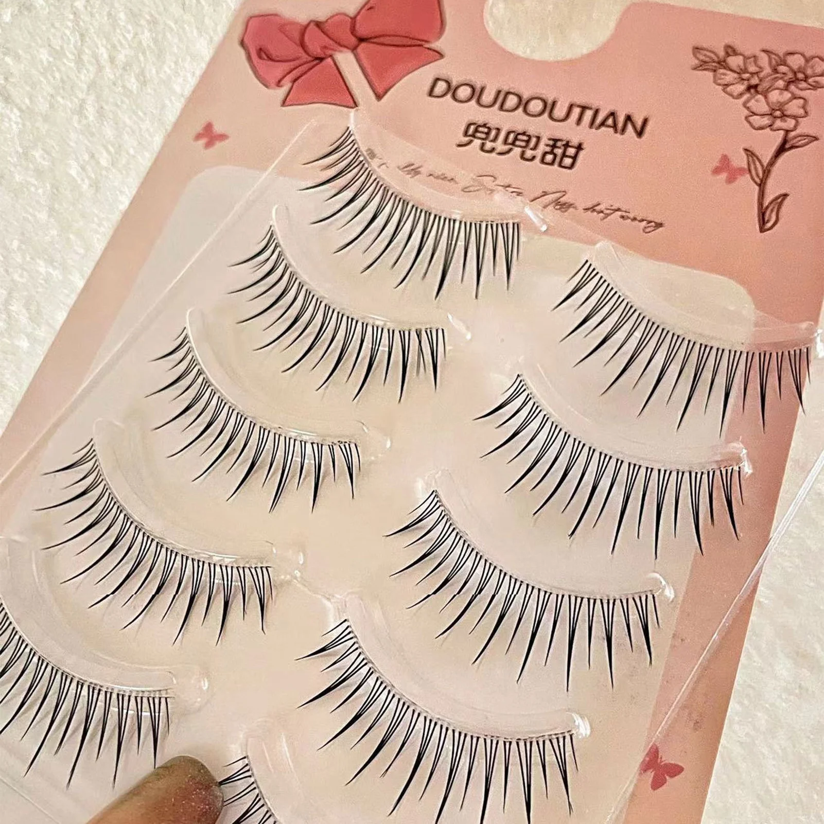 Diy cílios postiços tiras completas faixa transparente chicote arejado fino fofo natural olhar volume cílios estilo coreano maquiagem diária