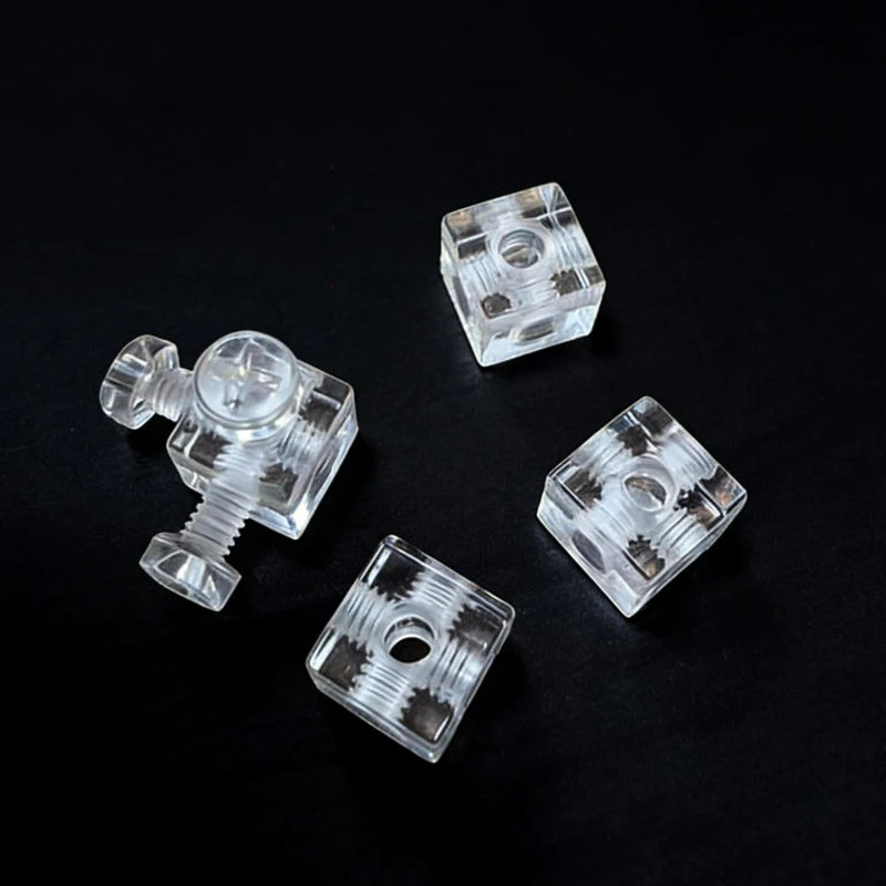 Wholesale 500PCS/LOT Acrylic Corner Braces Right Angle Block Cube Joint Braces for Electric Stoves Square Furnitures