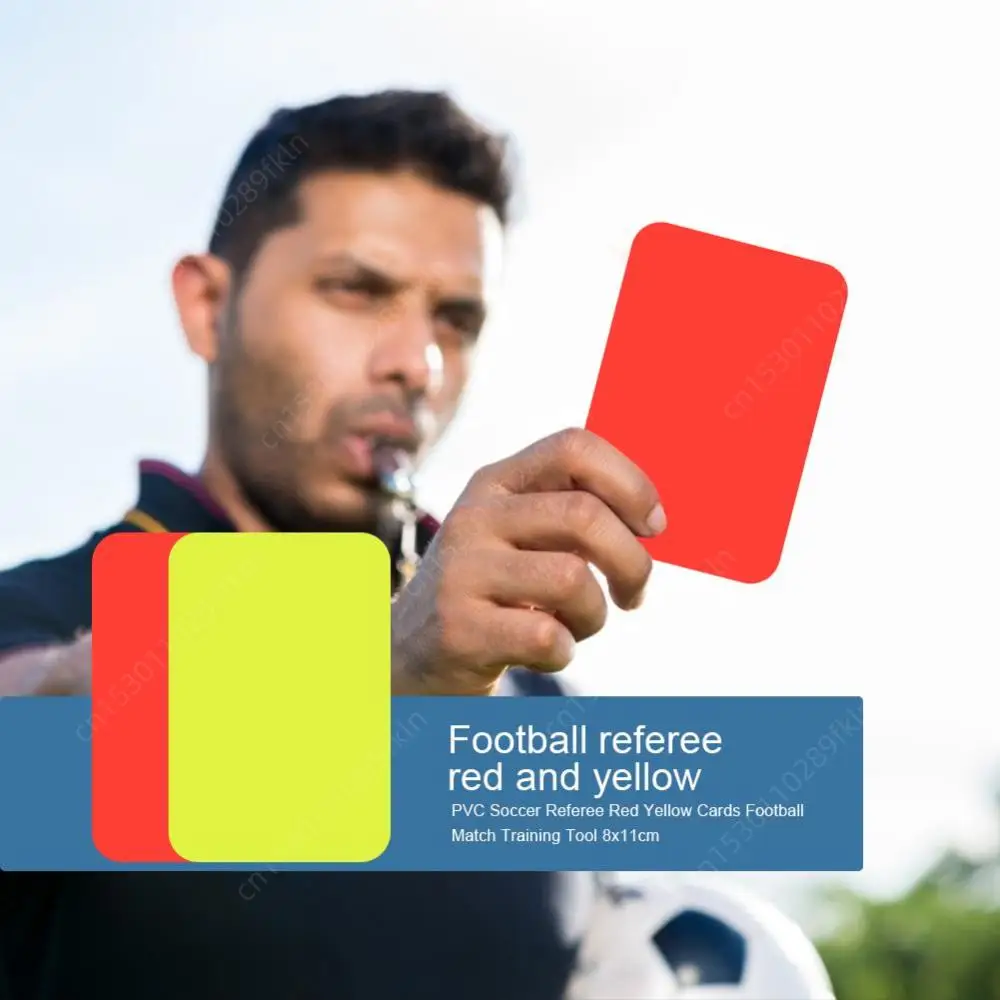 2-40pcs Red Yellow Card Multi-function PVC 3.2x4.3Inch Soccer Referee Red Cards for Football Match Training Referee Accessories