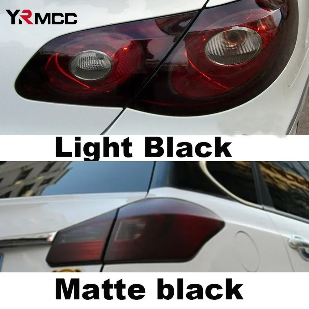 Car Headlight Tint Vinyl Film Matte Black Car Stickers Waterproof Fog Light Taillight Self-Adhesive Vinyl Wrap Cars Accessories