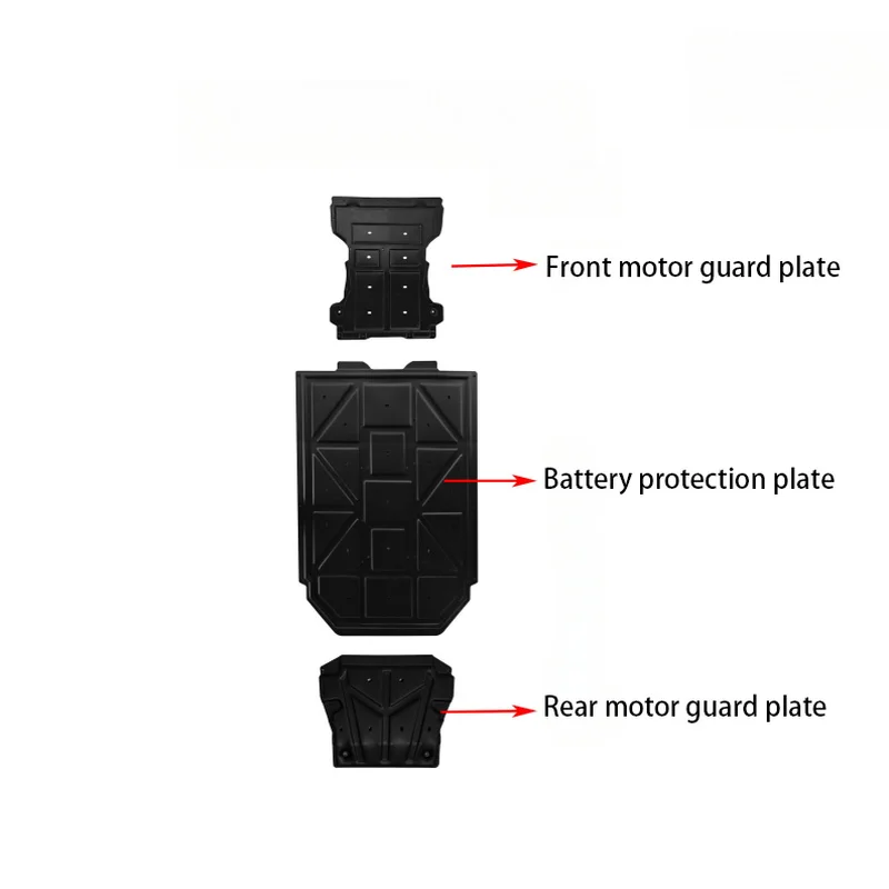 High Quality HDPE Battery Motor Skid Plate Underbody Chassis Guard Exterior Accessories Fit Electric MPV Heavy Duty