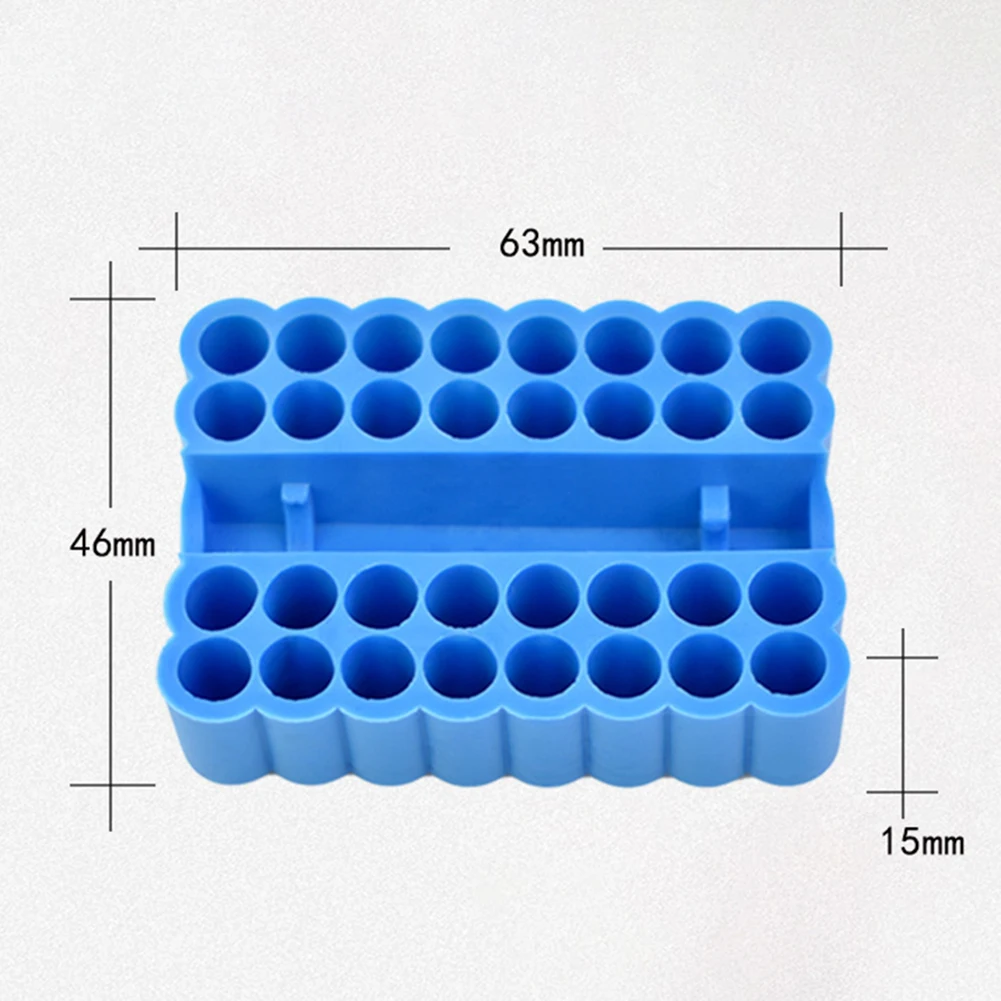 32 Holes Bit Organiser Screwdriver Bit Holder Drill For Storage For 6.35MM Shank Magnetic Base Tool Box