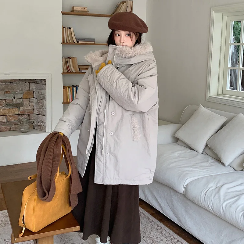 

High Quality Women Winter Thick Warm Cotton Jacket Women Parkas Winter Clothing Thickened Cotton-padded Long Jacket Coats