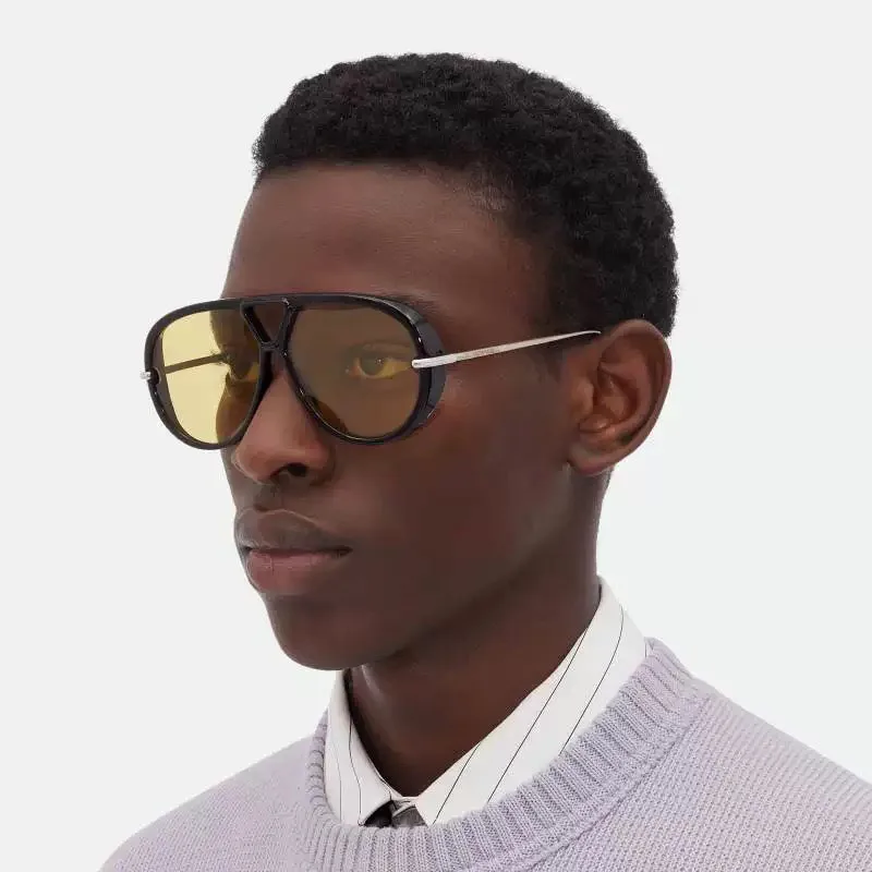 Vintage y2k Big Frame Pilot Sunglasses Women For Men Popular Luxury Brand Designer Sun Glasses Punk Rivet Oversized Eyeglasses image 2