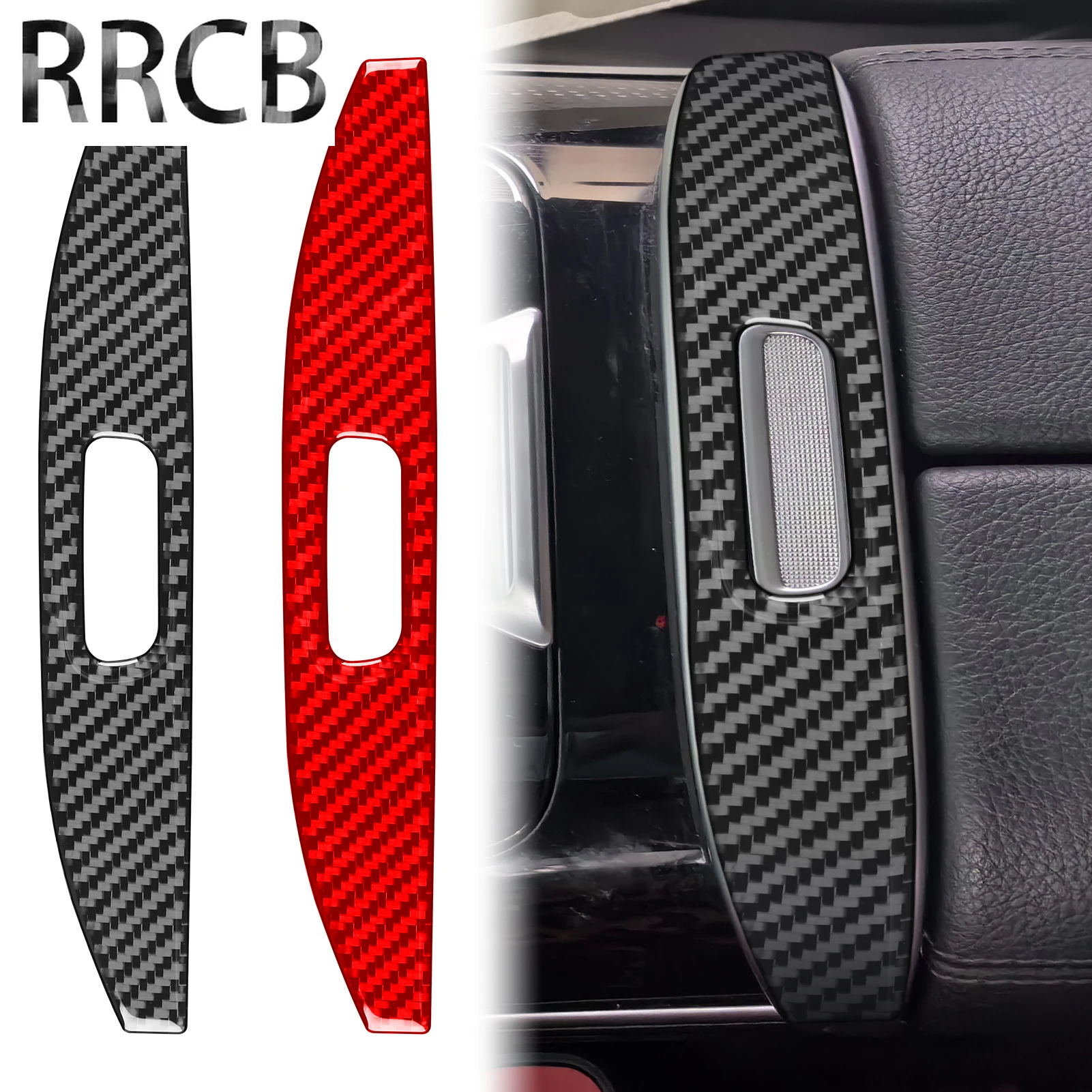 

For Mercedes Benz C-Class W206 2022-2024 For GLC 2023-2024 Carbon Fiber Center Armrest Switch Interior Stickers Car Accessories
