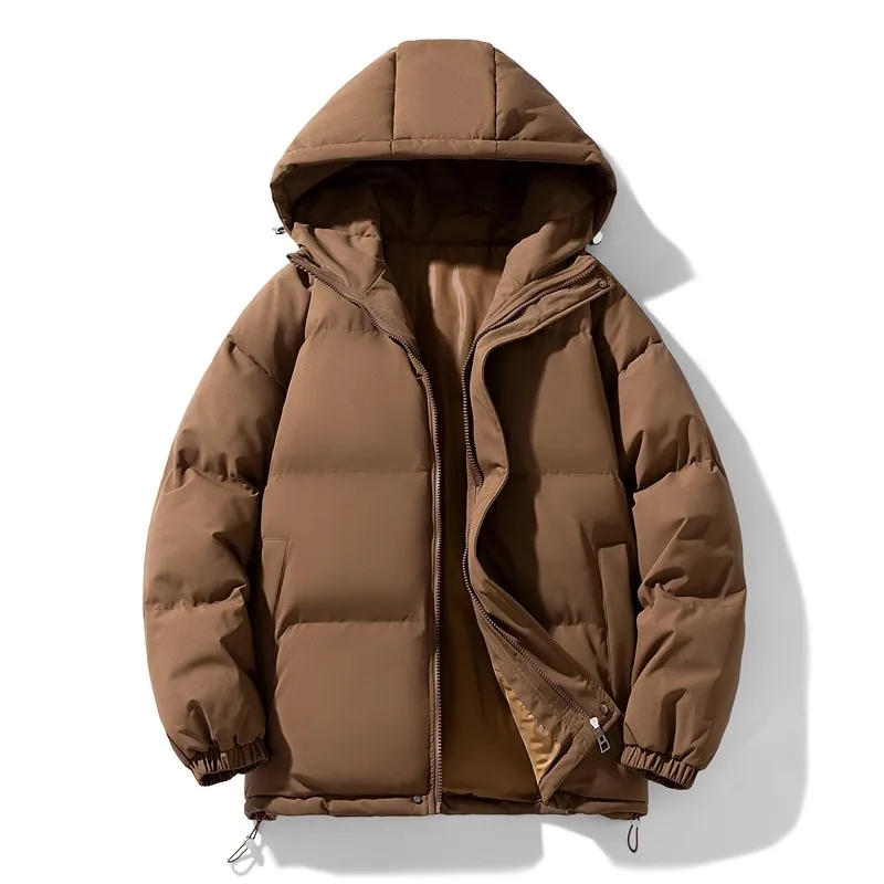2025 inverno quente parkas homens casacos acolchoados de algodão jaquetas puffer ao ar livre casaco com capuz casual blusão casaco grosso jaqueta masculina