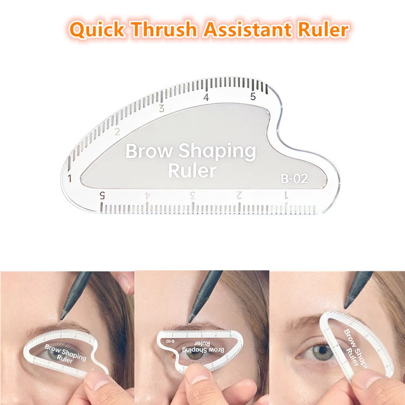 1PCS Brow Mapping Ruler Eyebrow Shaping Ruler 1 Minute Fast Drawing Design Brow Easy Tool Microblading Permanent Makeup Stencils