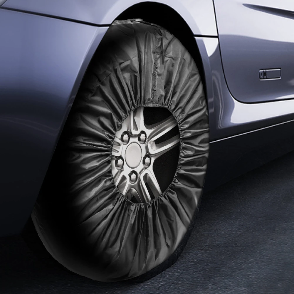 1pcs Car Adjustable Spare Tire Cover Tote Bag With Carry Handle Easy Storage Protection Cover For Car Spare Tires From 13-23inch