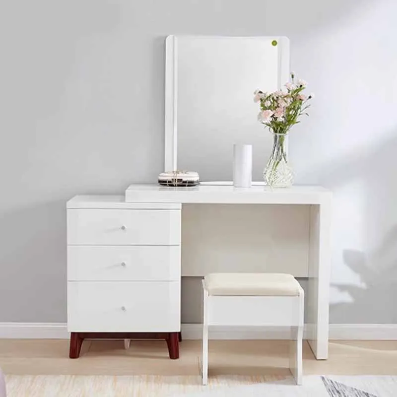 Women Luxury Drawers Dresser Eithe Girl Box Stool Wooden White Dressing Table Storage Living Room Schminktisch Bedroom Furniture