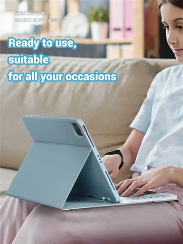 Imagen 2 del producto Para IPad Air 13 M3 2025 tabletas Funda para teclado ratón Bluetooth cubierta para teclado para iPad Air 13 M2 2024 A2898 A2899 A2900 Funda