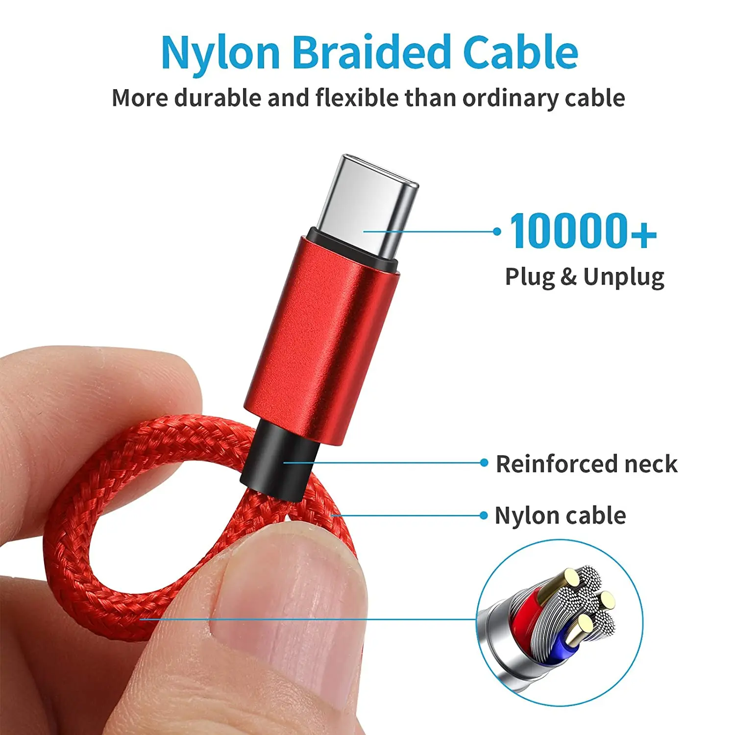 USB Type C 3.0 OTG Adapter Cable Fast Transfer Braided Cord For Samsung Xiaomi Huawei MacBook Air U Disk Tablet PC Card Reader