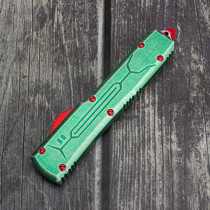 UT Tactical Beard Comb Custom OTF Excellently Designed Stone Washed Aviation Aluminum Handle Pocket Cool EDC Tools