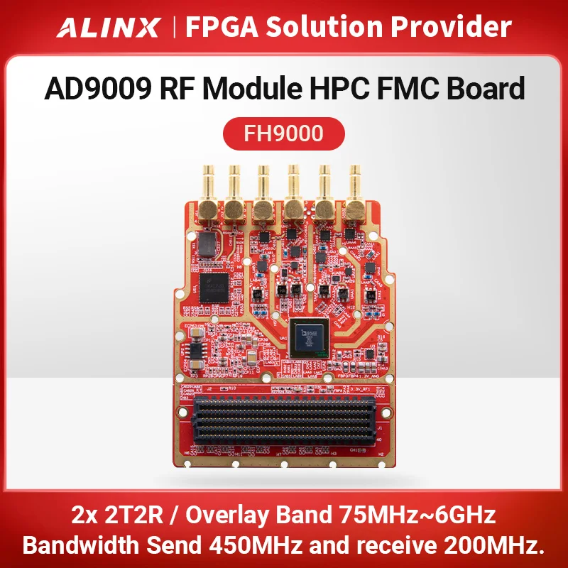 

Карта Alinx Xilinx FH9000 16bit/14bit ADC 5G RF AD9009 HPC FMC