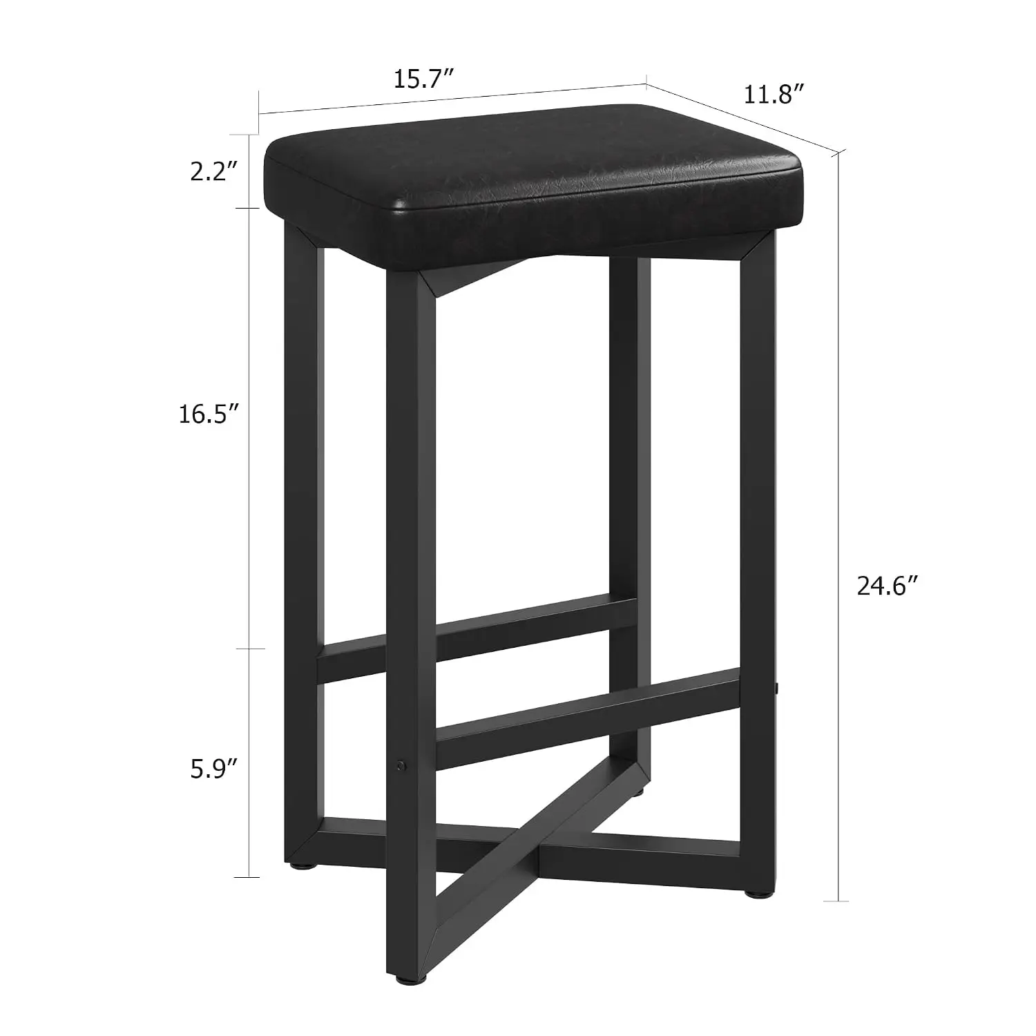Bar Stools Set of 4, 24.6