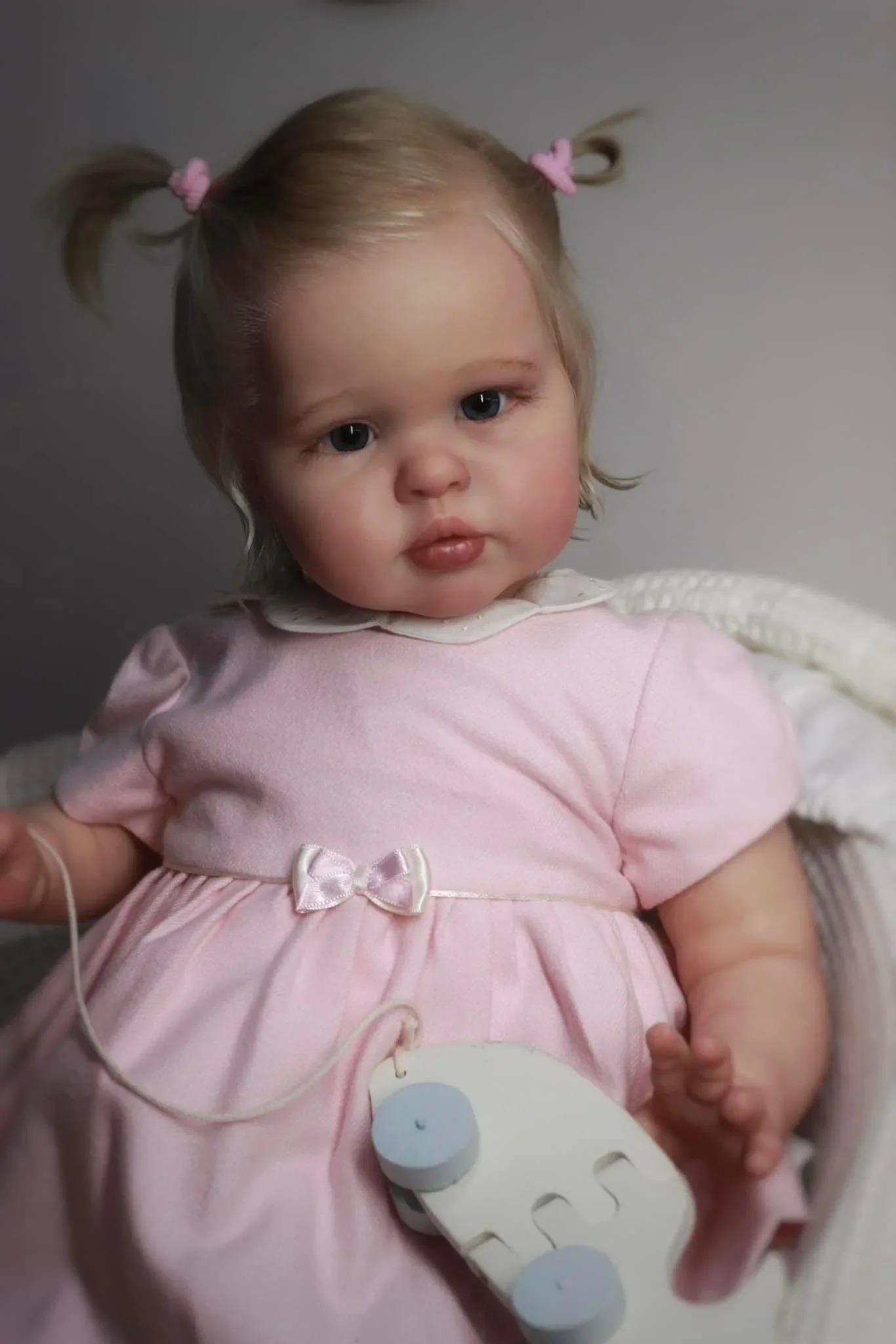 NPK 60CM Ellie Reborn Toddler Lifelike Reborn Baby Doll High Quality Hand Paint Multiple layers with Visible Veins