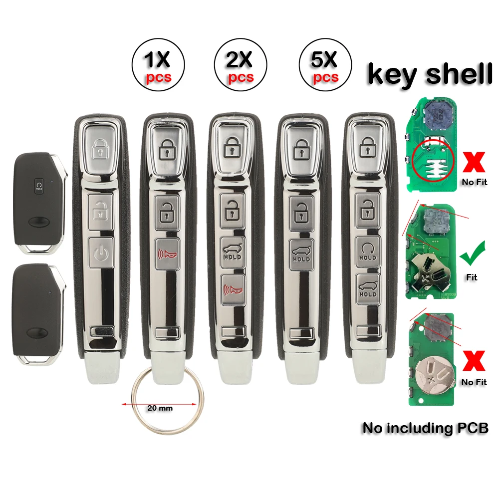 

jingyuqin for Kia Sportage Ray Sorento Soul Telluride Cerato 2020 K5 K8 K3 KX3 KX7 Seltos Remote Key Shell Case