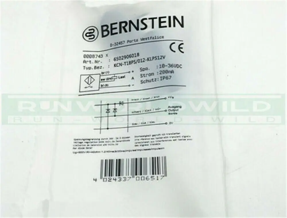 

Bernstein KCN-T18PS/012-KLPS12V Proximity Switch