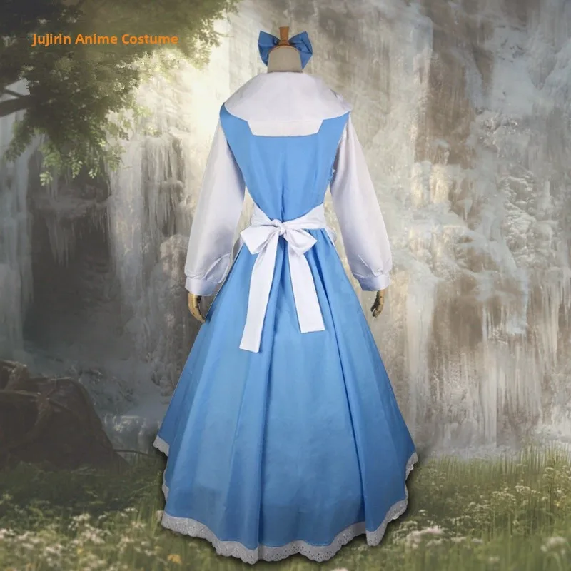 Blauw Maidsuit Princ Dr Cosplay Lange Rok Halloween Kostuum Beau En Het Beest Dame Dienaar Outfit Fem Attendee