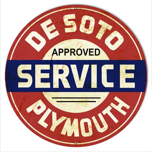 Desoto Service Plymouth Station Gas And Oil Sign 14