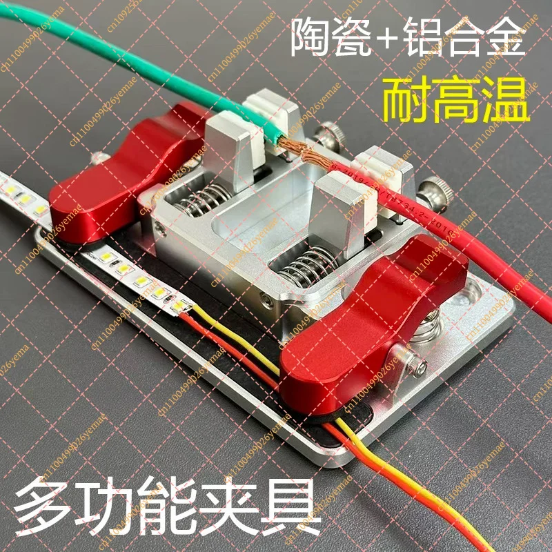 FY PCB Holder Aluminum Alloy Soldering Station Ceramic Fixture High Temp Resistant Mini Clip LED Light Board Electronic Circuit