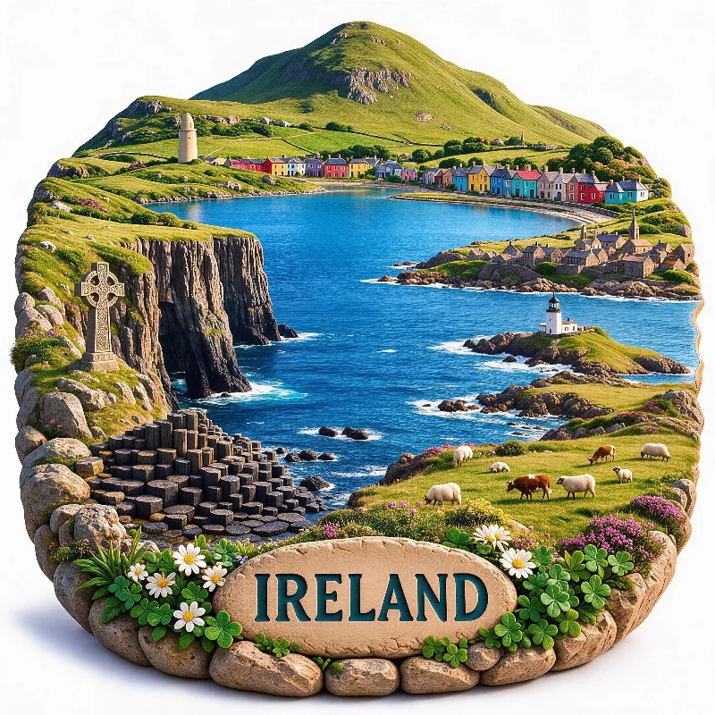 Ireland Metal Fridge Magnets Kota Kinabalu Souvenirs Portugal Kyoto Melbourne Vietnam Pattaya Fridge Stickers Birthday Gifts