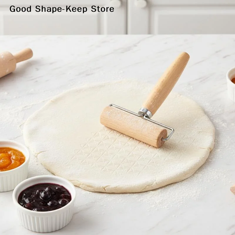 Kitchen Roller Baking - ไม้คลึงแป้งแบบไม่ติดกระทะพร้อมด้ามจับ สำหรับทำขนม พิซซ่า ขนมปัง อุปกรณ์ครัวที่จำเป็น ทำความสะอาดง่าย
