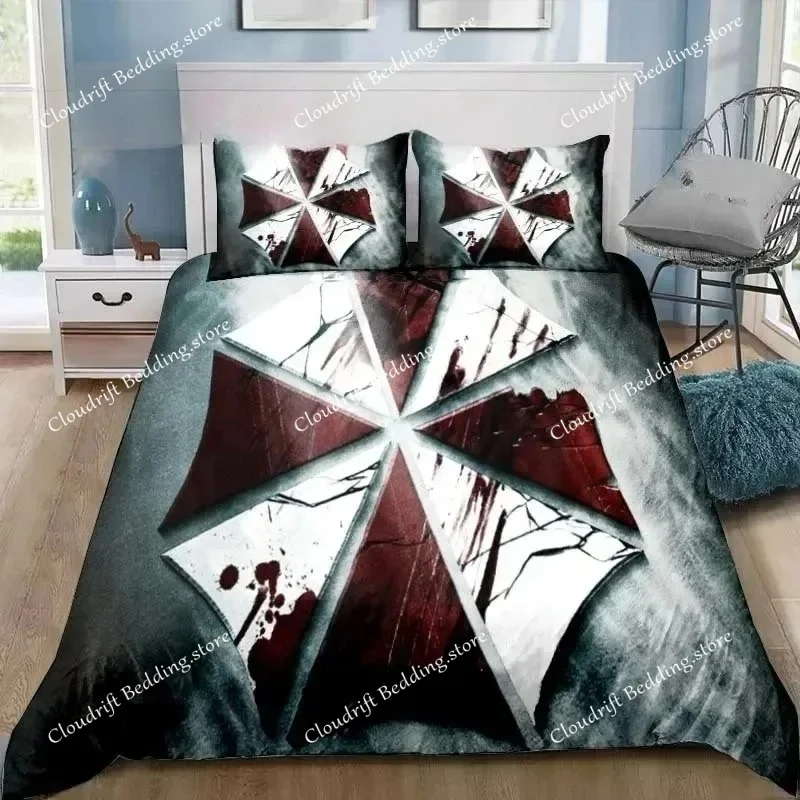 Duvet Cover Resident Evil 3D Exquisite Game Umbrella Digital Printing Bedding Set Comforter Bed Youth Home Decor Kids Boys Gift view 6
