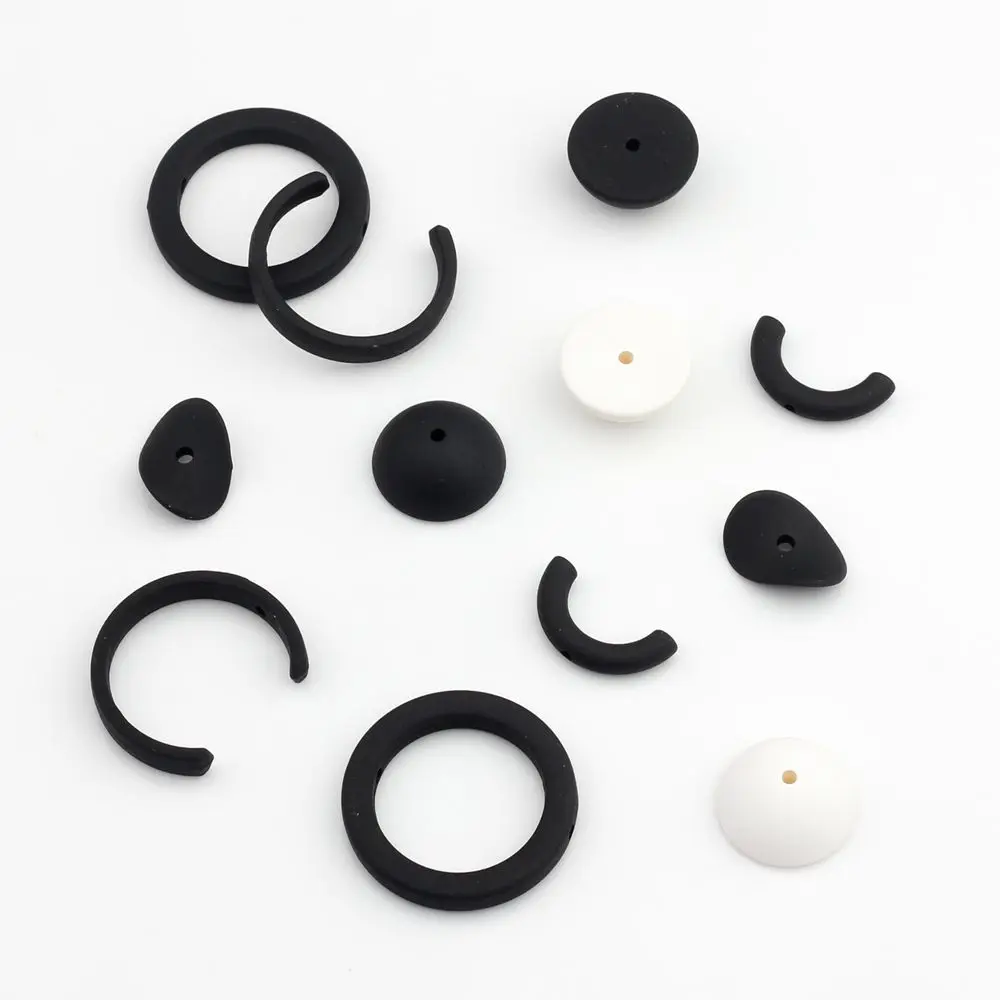 Acrylic Resin CCB Imitation Metal Black rubber spray Paint Loose Beads10pcs/lot For DIY Jewelry Making Finding Beads Accessories