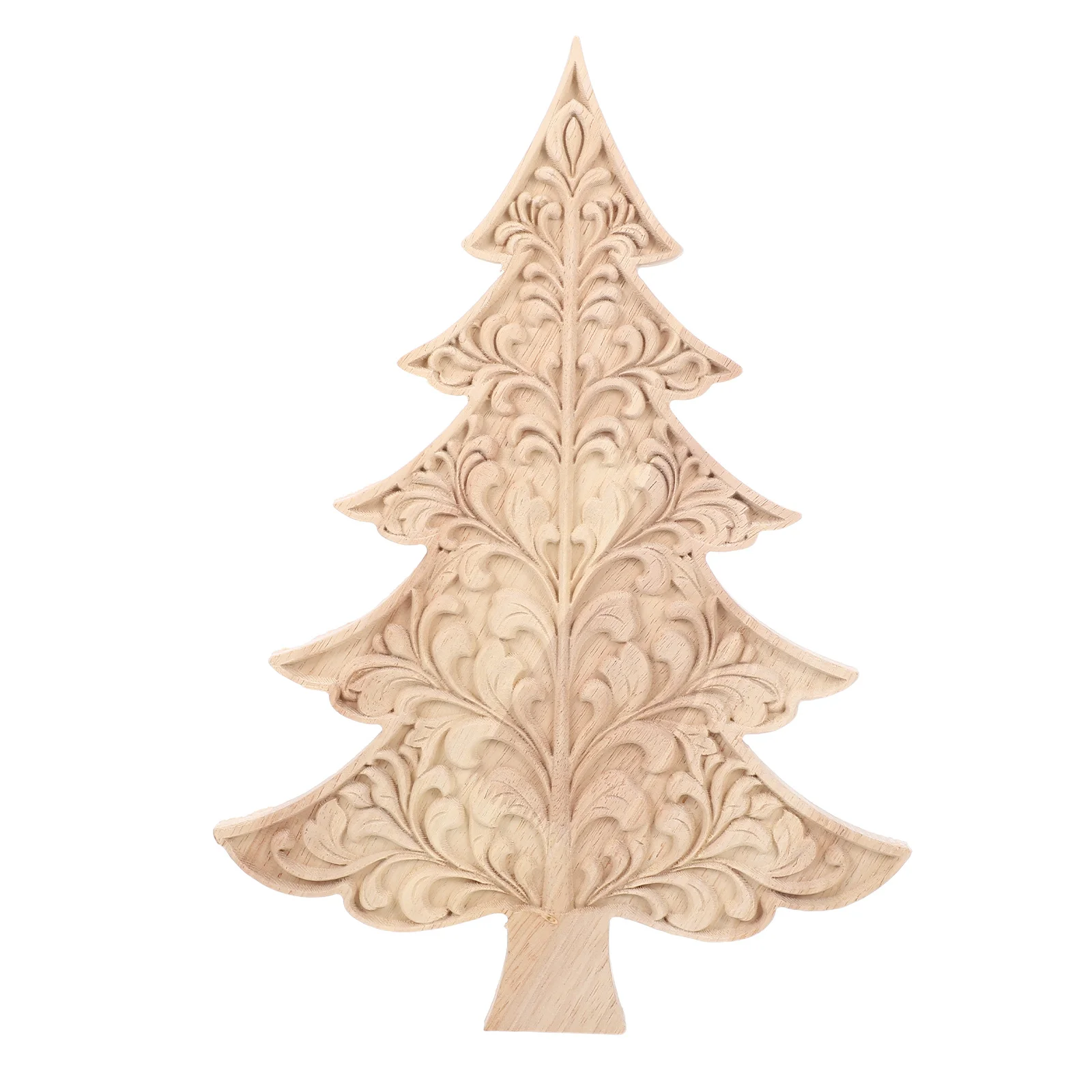 

Wooden Christmas Tree Carved Rustic 3D Handcrafted Unfinished Wood Cutouts DIY Holiday Mantel Display Decor Wood Christmas Tree
