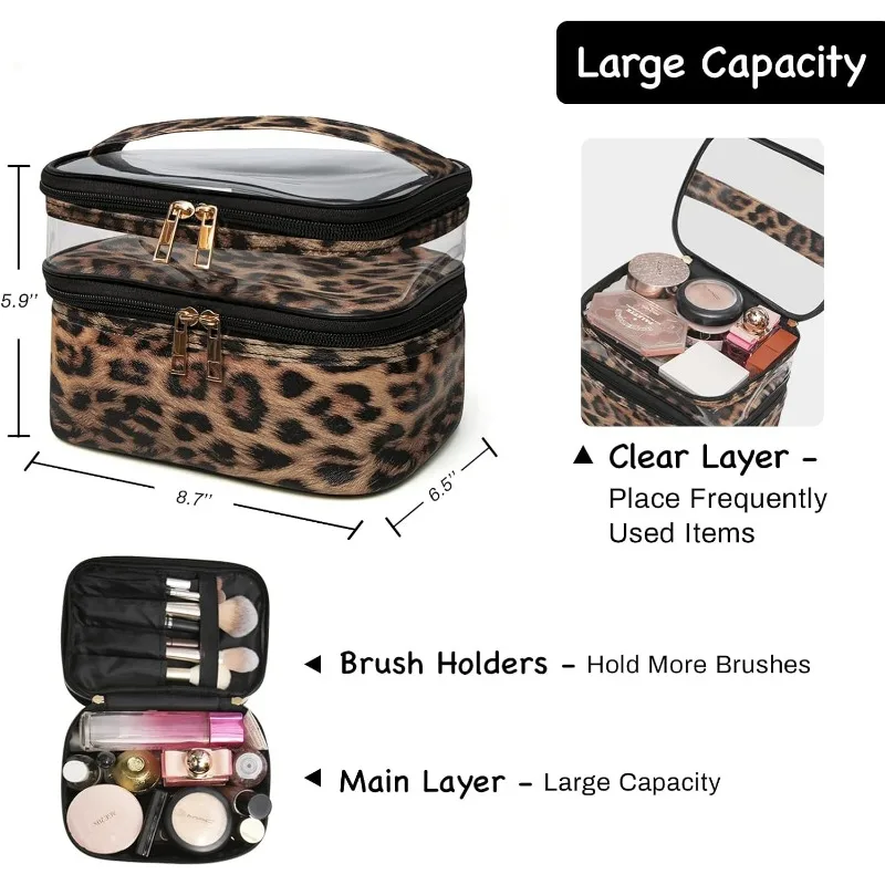 Double Layer Cosmetic Bag Cosmetic Bag Travel Cosmetic Bag Women's Cosmetic Bag Portable and waterproof