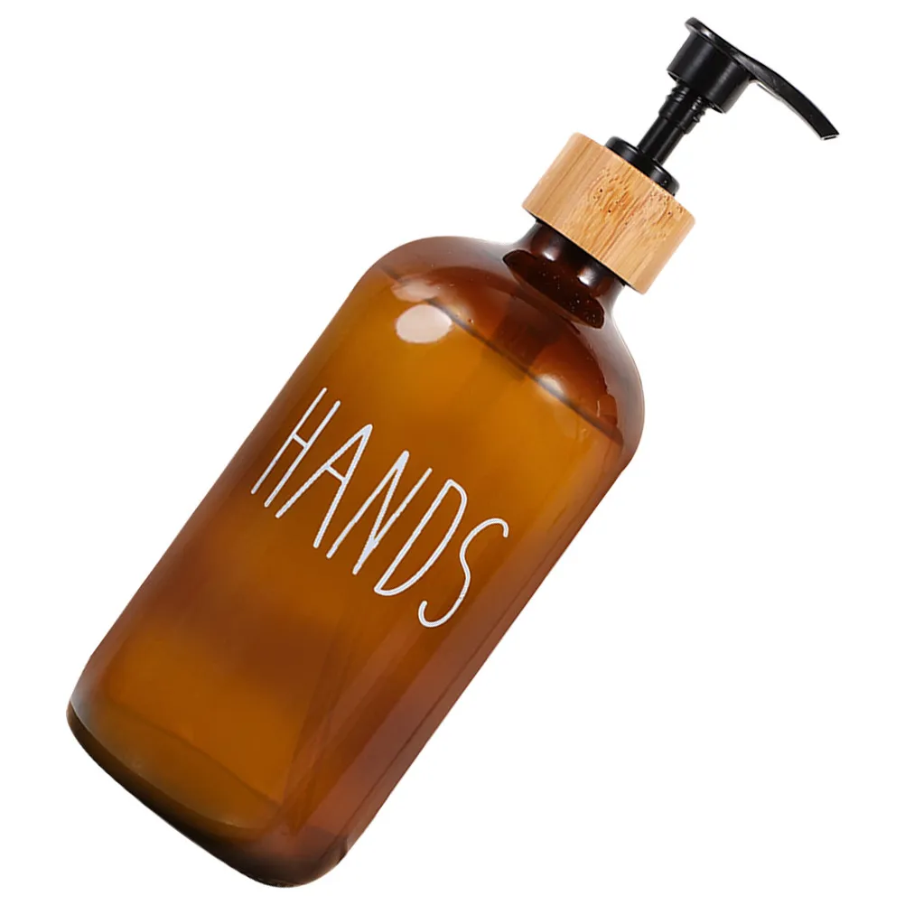 500Ml Refillable Glass Soap Dispenser for Kitchen Sink Bathroom Hand Soap Liquid Shampoo Shower Gel Dispenser Pump Bottle view 2