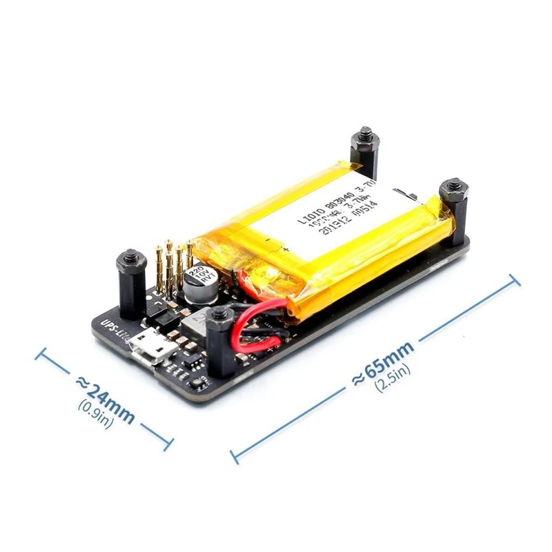 Papan topi daya V1.2 UPS baru, dengan deteksi baterai listrik untuk Raspberry Pi Zero W