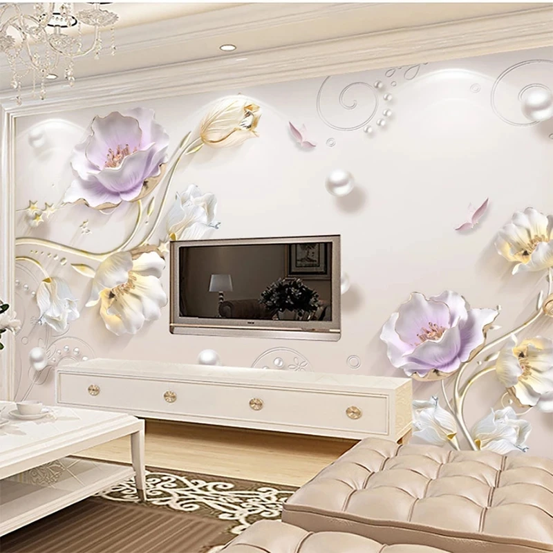 papel-de-parede-3d-personalizado-com-relevo-de-joias-e-tulipas-simples-mural-de-flores-e-borboletas-para-sala-de-estar-fundo-de-tv-quarto-e-restaurante