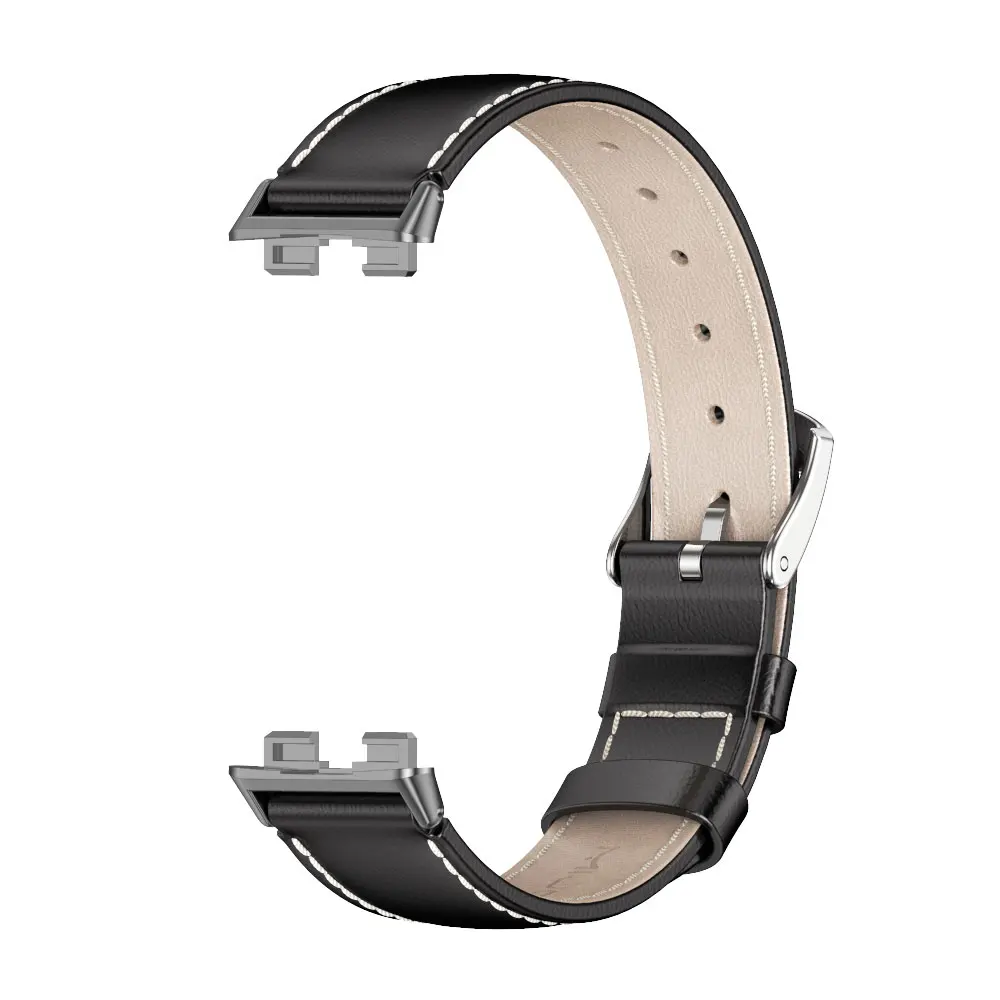 Untuk Huawei Band 10 Tali untuk Huawei Band 9 8 Tali Jam Tangan Kulit Lembut Tali Pergelangan Tangan untuk Huawei Band 8 Pengulangan Gelang Pintar