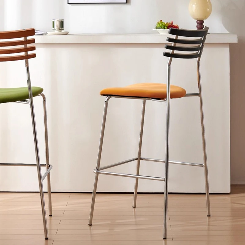 كراسي بار حديثة إسكندنافية مصممة للمطاعم ومقاعد بار معدنية مريحة وناعمة للاسترخاء أثاث عصري من Sillas Para Comedor