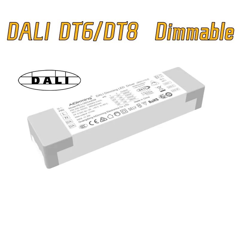 Recessed DALI Dimmable DT6 DT8 square Anti-glare COB Spotlights 12W 1-4head LED downlight Ceiling lamp AC220V Interior lighting