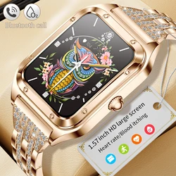 2024 Fashion Smart Watch Ladies Bluetooth Call Blood Pressure AI Voice Control Sports Bracelet Waterproof Smartwatch Women Watch