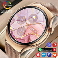 Hot Huawei GT4 Mini NFC Smart Watch Women GPS Tracker 1.27inch AMOLED Screen Blood Sugar Bluetooth Call Lady Smartwatch 2024 New