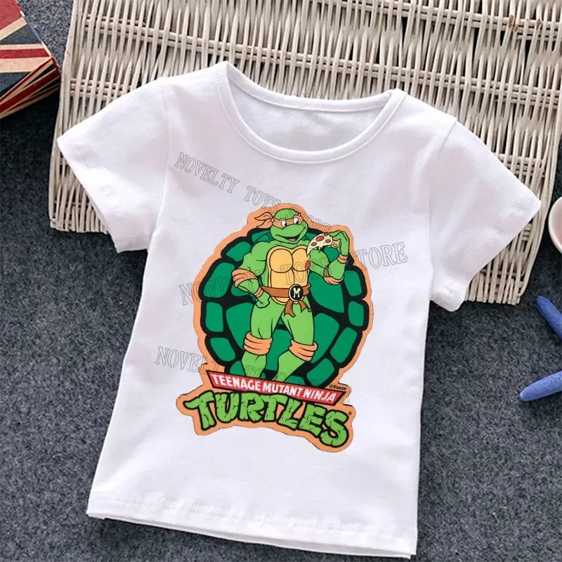 2023 New Teenage Mutant Ninja Turtle Cartoon Figure Tees Summer Shirt Anime Clothing T-shirt Clothes Cotton Printed Cute Gifts