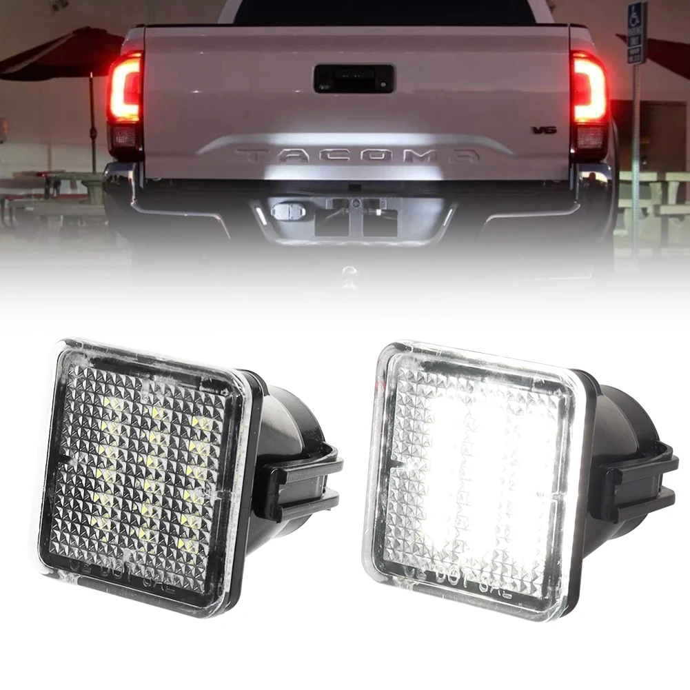 

2pcs Canbus LED Lights Car Number License Plate Lamp Assembly For Toyota TACOMA 2016-2019 TUNDRA 2014 2015 2016-2019 Accessories